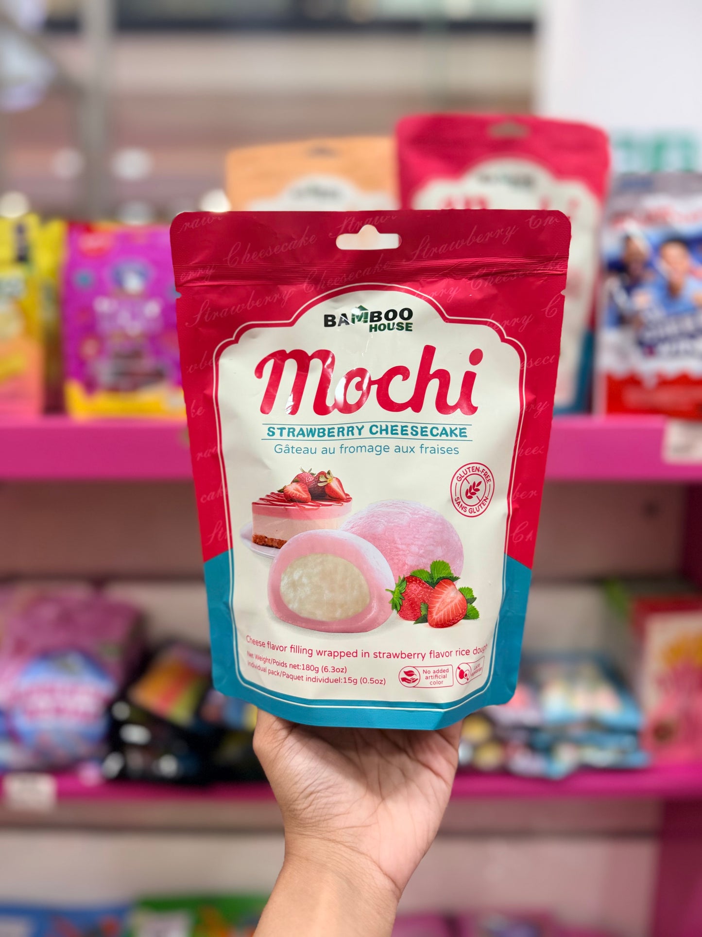 Bamboo House Mochi Strawberry Cheesecake