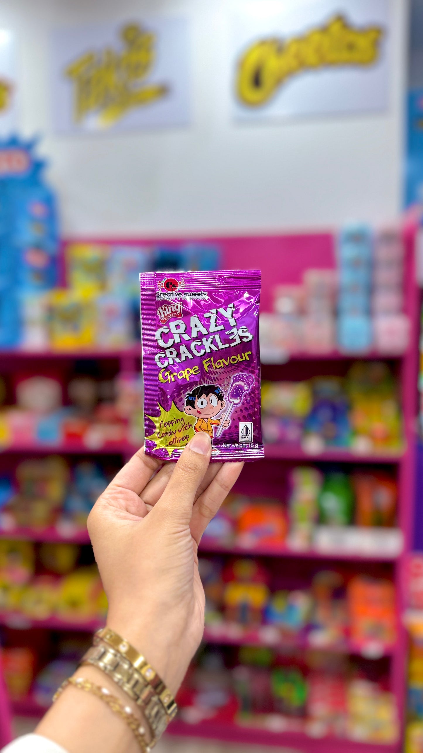 Crazy Crackles Popping Candy Lollipop