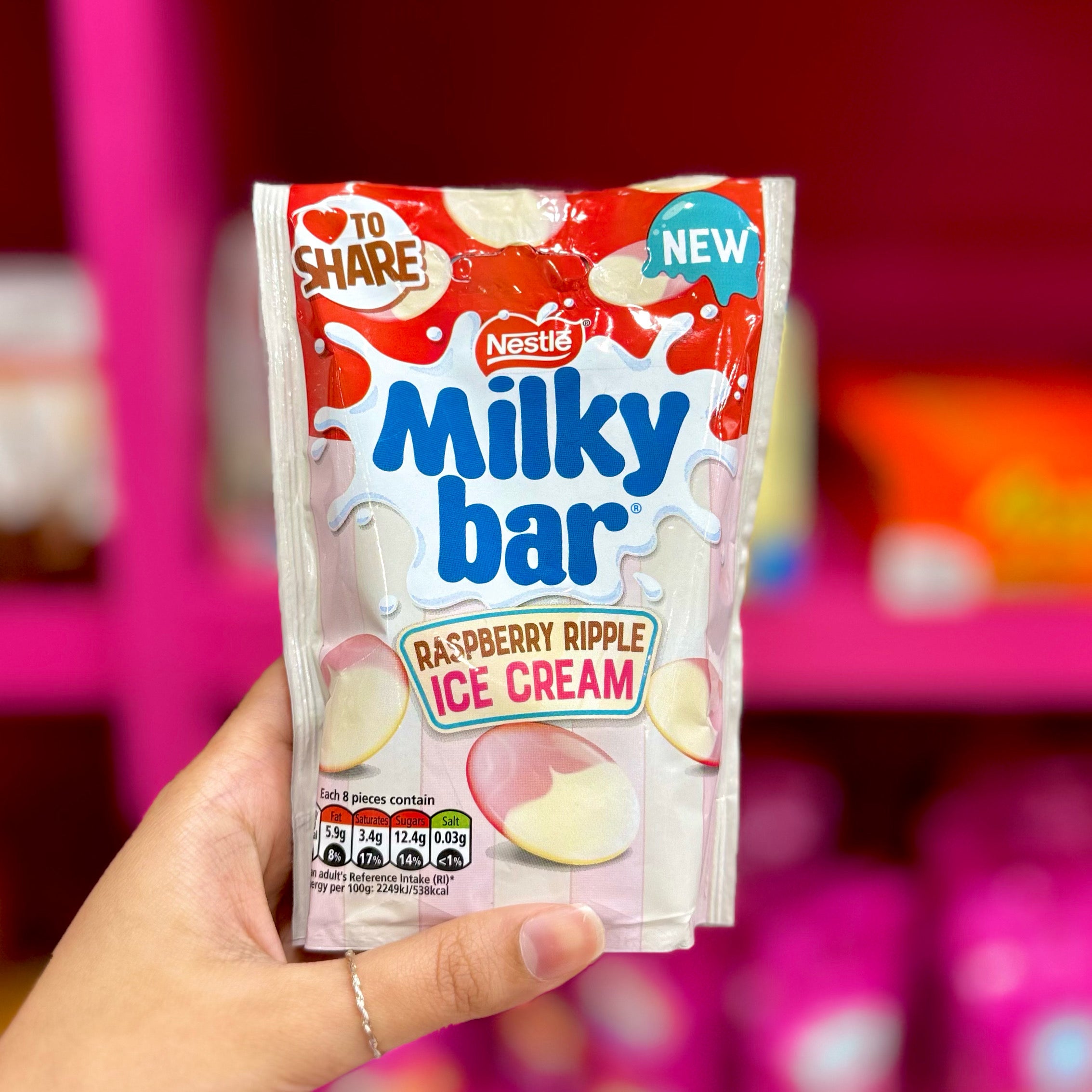 Milky Bar Raspberry Ripple Ice Cream – The Candy Bar