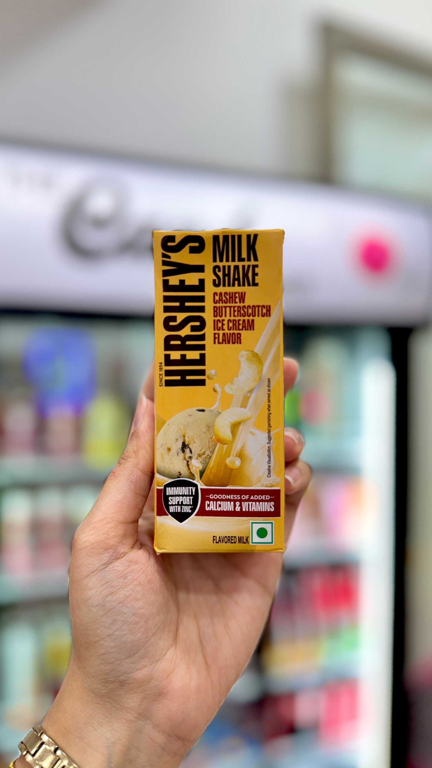 Hershey's Milkshake - Cashew Butterscotch Ice Cream Flavour