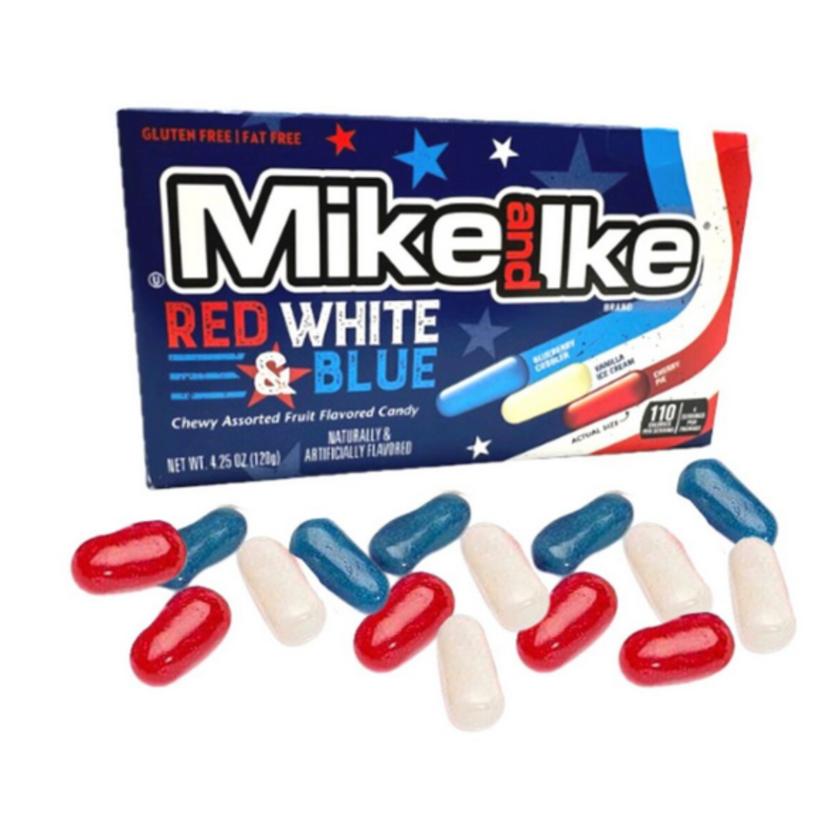 Mike and Ike Red White & Blue 120g
